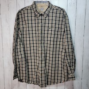 Carhartt Mens Bellevue Button Front Shirt Long Sleeve Plaid Size 2XL Work Hard.